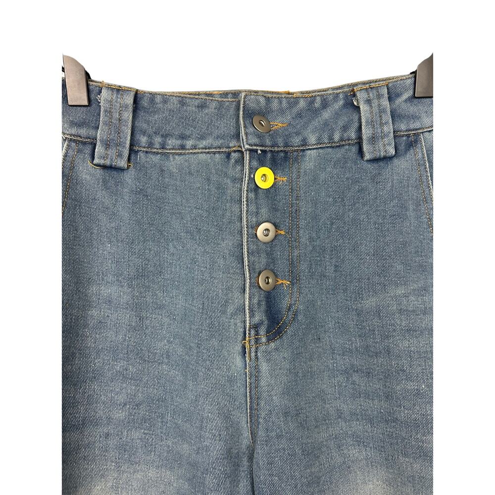 Vivienne Westwood High Rise Wide Leg Button Fly Jeans Sz Large - Picture 6 of 11